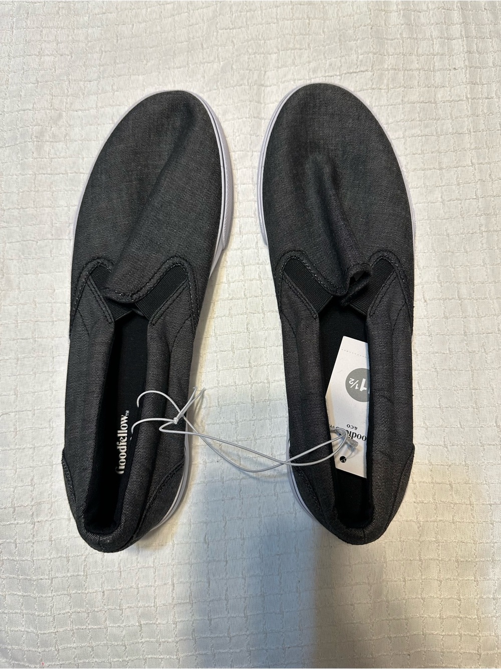 Goodfellow & Co. Canvas Slip-On Men’s Sneakers - Black/dark gray Sz 11.5